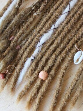 Strawberry Blonde Synthetic Hair Dreadlocks Accents Locs Braid Ginger Mermaid